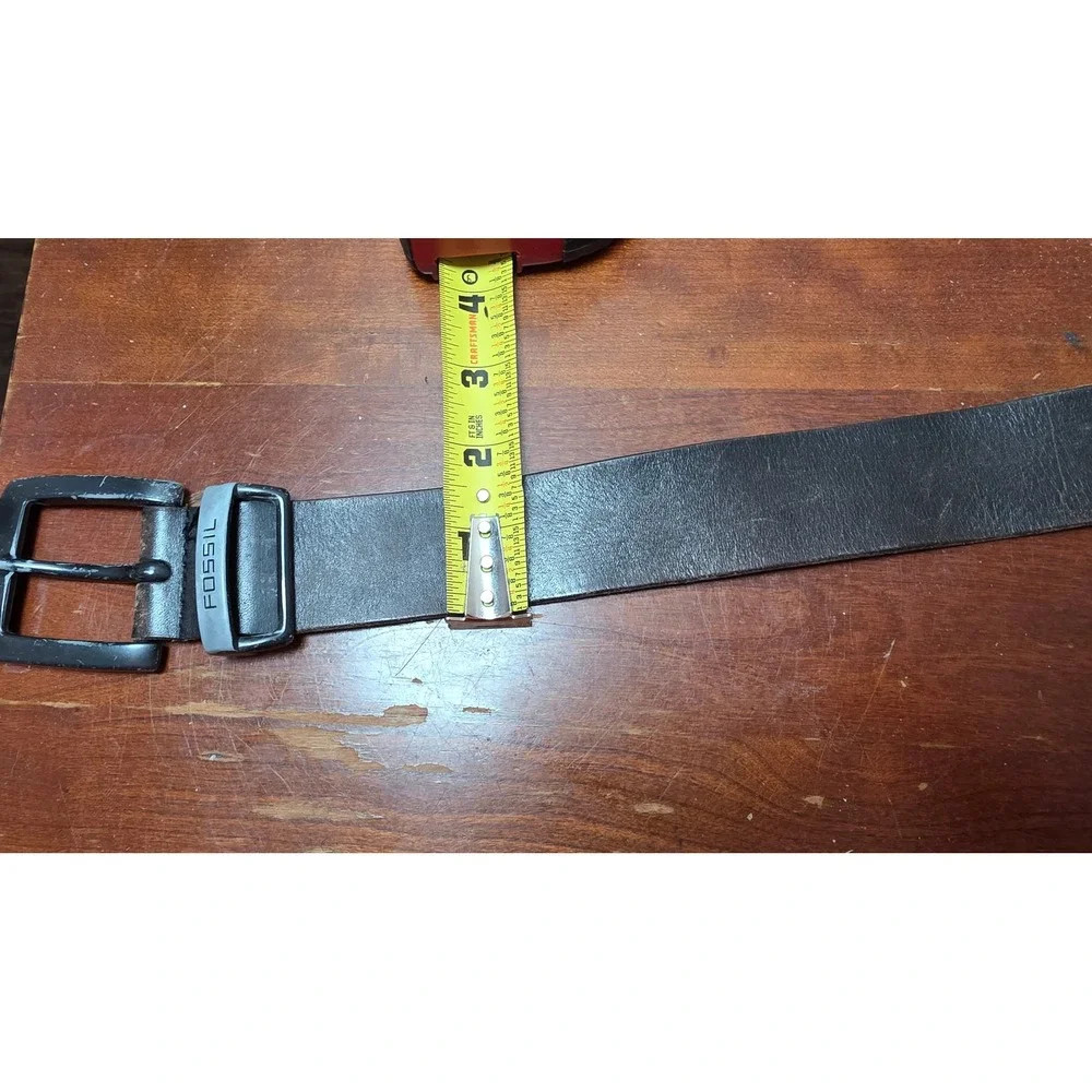 Fossil Belt Mens 36 Brown Full Grain Cowhide Leather MB5297300136 Casual